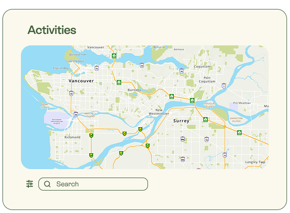 Filters for activities screen
